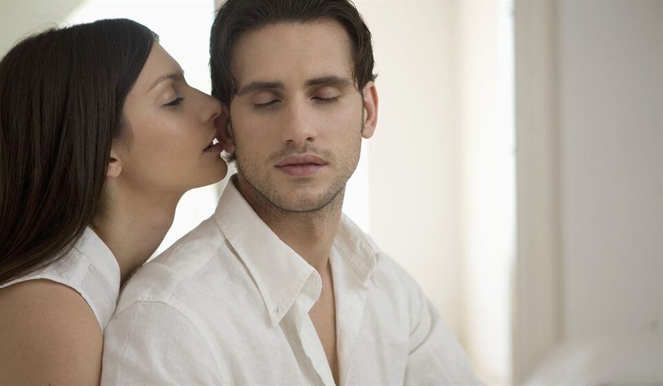 The woman excites the man